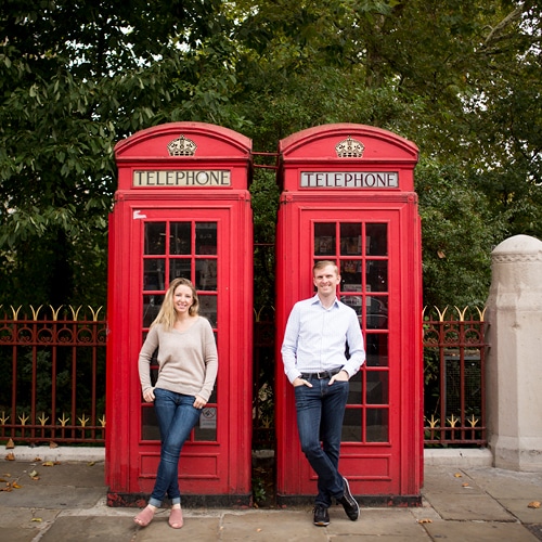 Photo of Jen and Ben in London